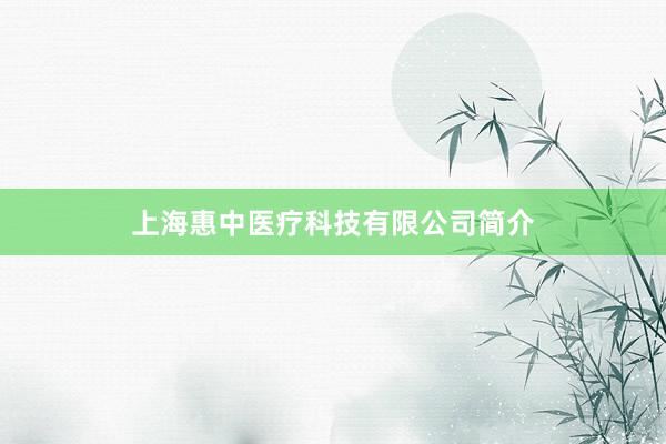 上海惠中医疗科技有限公司简介